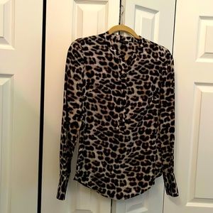 Ann Taylor leopard chiffon blouse